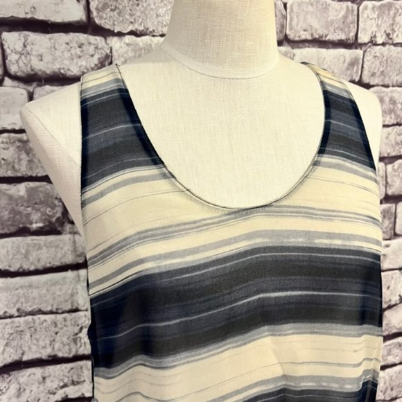 Calvin Klein Jeans NWT Navy & White Sleeveless Blouse Size M - Picture 2 of 8